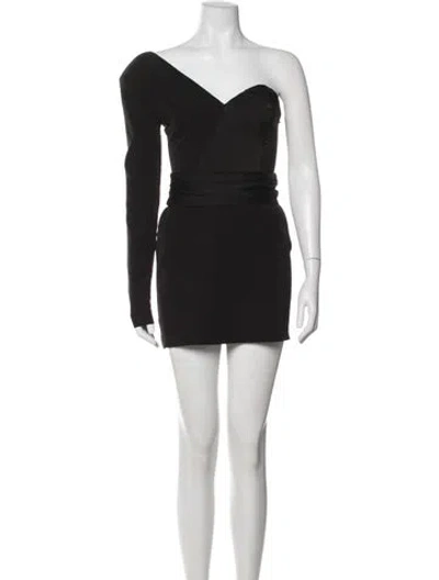 Pre-owned X By Nbd One-shoulder Mini Dress In Black