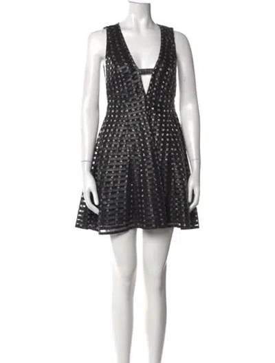Pre-owned X By Nbd Patterned Mini Dress In Grey