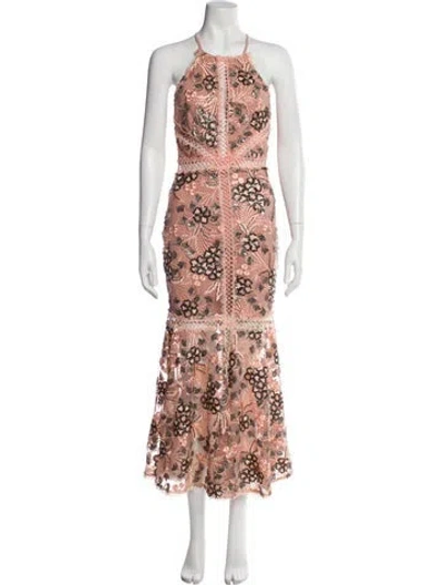 Pre-owned X By Nbd Printed Midi Length Dress In Pink