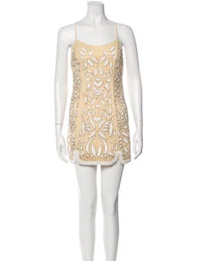 Pre-owned X By Nbd Printed Mini Dress In Neutral