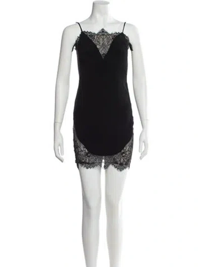 Pre-owned X By Nbd Square Neckline Mini Dress In Black