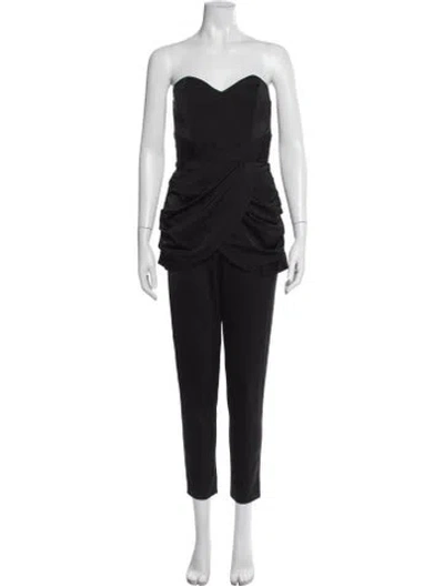 Pre-owned X By Nbd Strapless Jumpsuit In Black