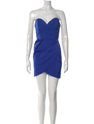 Pre-owned X By Nbd Strapless Mini Dress W/ Tags In Blue