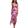 X By Xscape Womens Floral Print Polyester Midi Dress