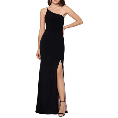 X By Xscape Womens One Shoulder Sheath Evening Dress In Multi