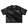 X Ilona Blue Black / White Graffiti Bear Universal Mesh Tee Men's In Black
