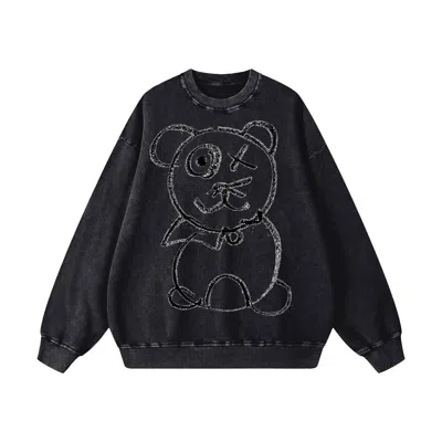 X Ilona Blue Men's Black / White Universal Kindred Spirit Midnight Crewneck In Brown