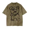 X Ilona Blue Women's Black / Green Graffiti Bear Universal Olive Tee In Gray