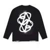 X Ilona Blue Women's Black / White Legacy Logo Universal Frayed Tee In Black