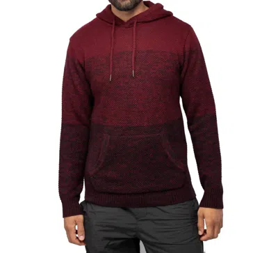 X-ray Extra Fine Fiber Hooded Sweater In Burgundy In Brown