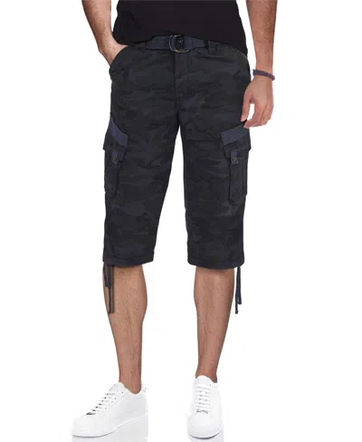 X-ray Men's Belted Capri Cargo Shorts