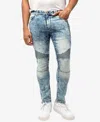 X-ray Stretch Cargo Moto Slim Jeans In Medium Blue