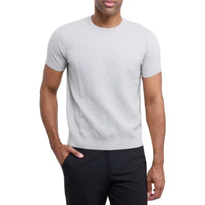 X-ray Xray Check Short Sleeve Sweater In Gray