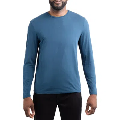 X-ray Xray Crewneck Long Sleeve T-shirt In Blue