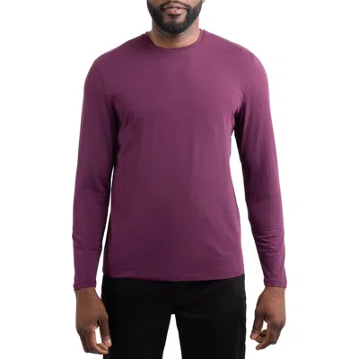 X-ray Xray Crewneck Long Sleeve T-shirt In Purple