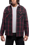 X-ray Xray Faux Shearling Lined Flannel Shirt Jacket In Multi
