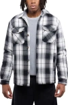 X-ray Xray Faux Shearling Lined Flannel Shirt Jacket In Multi