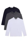 X-ray Xray Kids' 3-pack Hooded Long Sleeve Cotton T-shirts In Multi