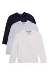 X-ray Xray Kids' 3-pack Hooded Long Sleeve Cotton T-shirts In Multi