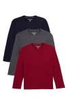 X-ray Xray Kids' 3-pack Long Sleeve Cotton T-shirts In Multi