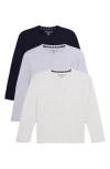 X-ray Xray Kids' 3-pack Long Sleeve Cotton T-shirts In Multi