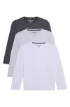 X-ray Xray Kids' 3-pack Long Sleeve Cotton T-shirts In Multi