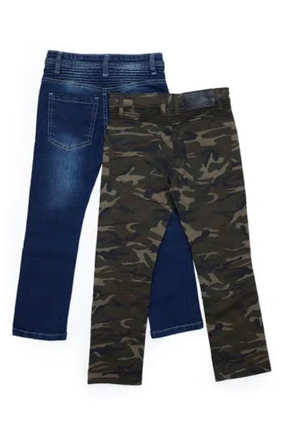 X-ray Xray Kids' Assorted 2-pack Slim Fit Stretch Moto Jeans In Multi