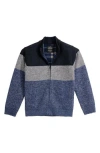 X-ray Xray Kids' Colorblock Full Zip Sweater In Blue