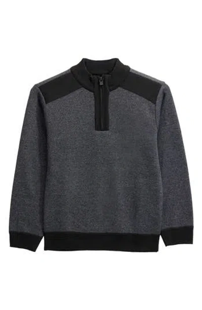 X-ray Xray Kids' Fleece Quarter Zip Sweater In Black