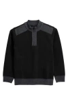 X-ray Xray Kids' Fleece Quarter Zip Sweater In Black