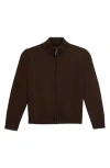 X-ray Xray Kids' Full Zip Cardigan Sweater In Brown