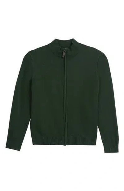 X-ray Xray Kids' Full Zip Cardigan Sweater In Green