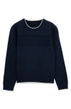 X-ray Xray Kids' Moto Ribbing Detail Crewneck Sweater In Blue