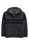 X-ray Xray Kids' Stripe Full Zip Hoodie In Black