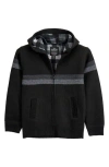 X-ray Xray Kids' Stripe Full Zip Hoodie In Black