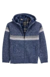 X-ray Xray Kids' Stripe Full Zip Hoodie In Blue