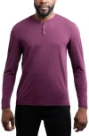 X-ray Xray Long Sleeve Henley In Purple