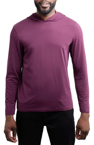 X-ray Xray Long Sleeve Hooded T-shirt In Purple