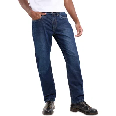 X-ray Xray Saddle Stitch Relaxed Straight Leg Jeans In Blue