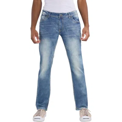 X-ray Xray Saddle Stitch Stretch Straight Leg Jeans In Blue