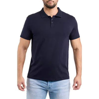 X-ray Xray Stretch Cotton Rib Polo In Blue