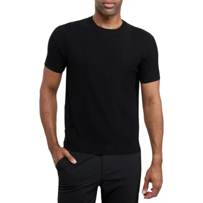 X-ray Xray Stripe Short Sleeve Sweater In Black