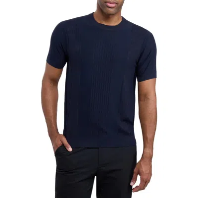 X-ray Xray Stripe Short Sleeve Sweater In Black