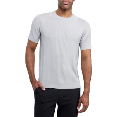 X-ray Xray Stripe Short Sleeve Sweater In Gray