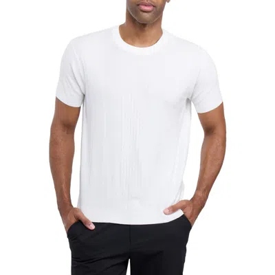 X-ray Xray Stripe Short Sleeve Sweater In White