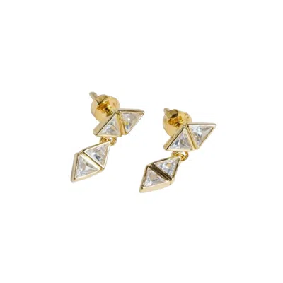 X Studio Women's Axis Rotate Triangle Earrings - Gold