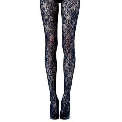 X Studio Women's Black Aurora Lace Tights