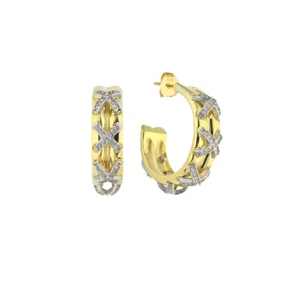 X Studio Women's Echo Loop Earrings - Gold