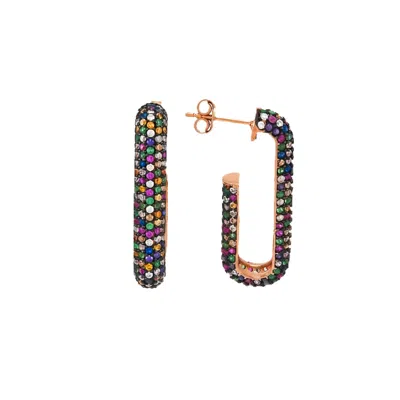 X Studio Women's Gleam Curve Earrings - Rose Gold