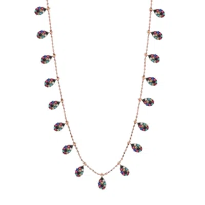 X Studio Women's Gleam Curve Necklace - Rose Gold In Multi